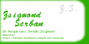 zsigmond serban business card