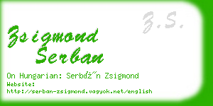 zsigmond serban business card